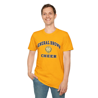 General Brown Cheer Unisex Softstyle T-Shirt - Perfect for School Spirit and Team Support