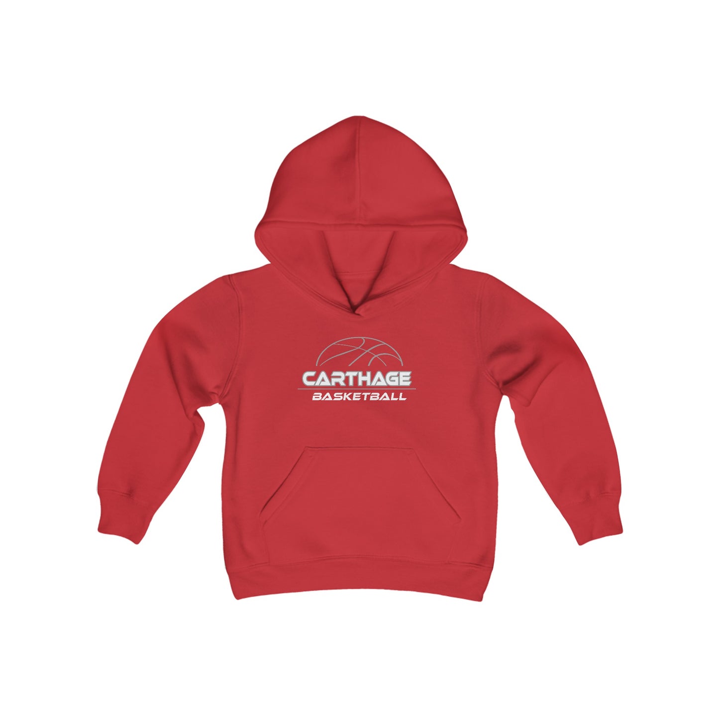 Carthage Basketball Youth Hoodie - Cozy Heavy Blend Sweatshirt for Young Fans