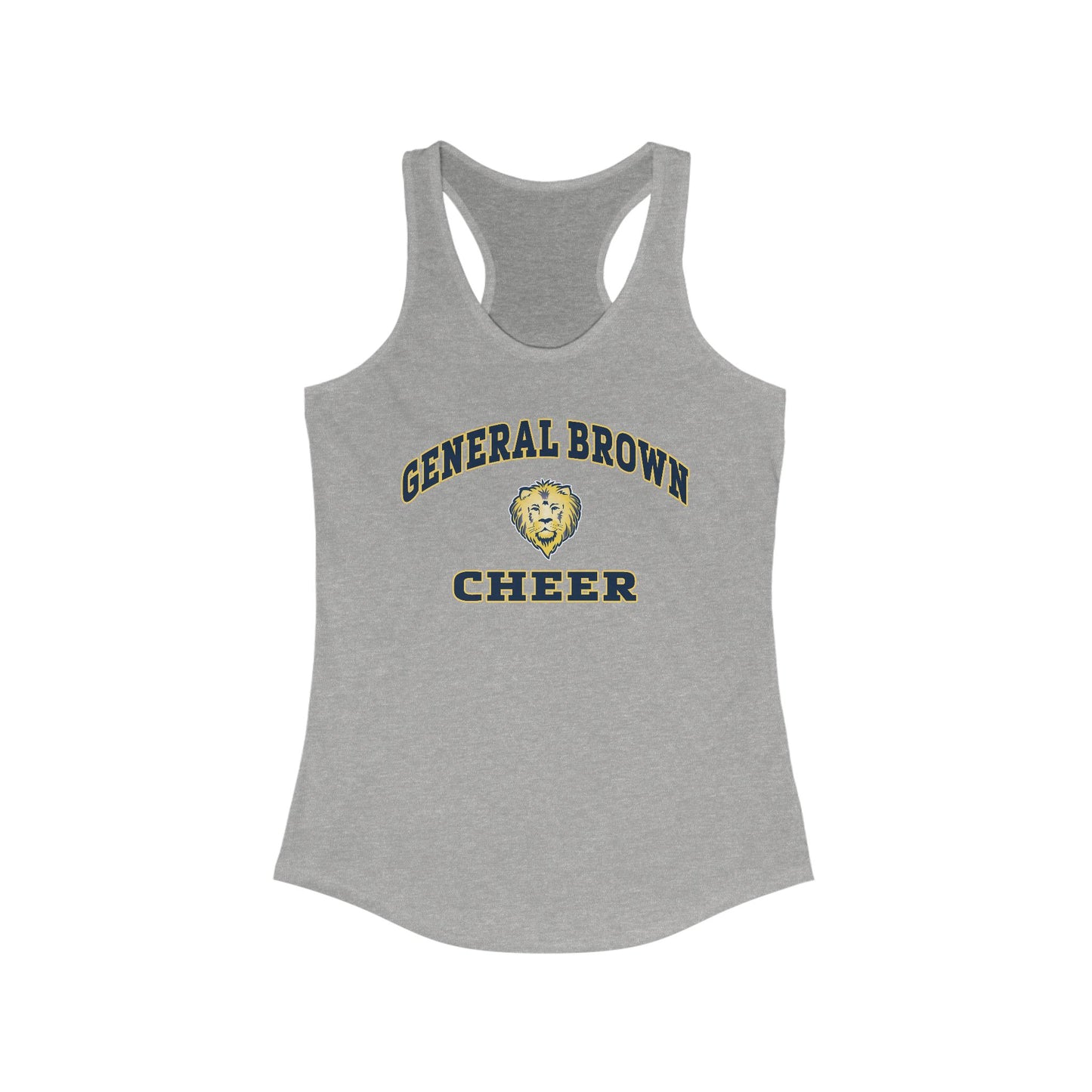 General Brown Cheer Women's Racerback Tank Top