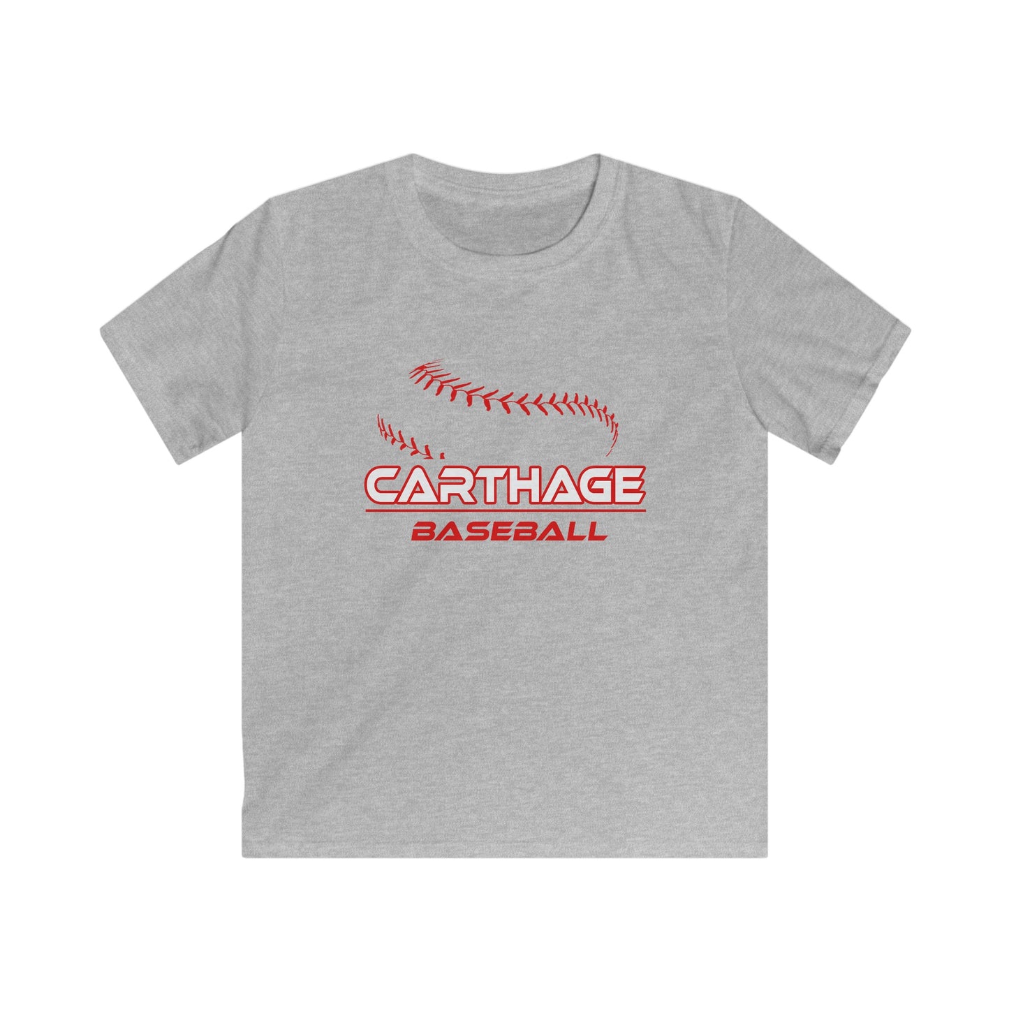 Carthage Baseball Kids Softstyle Tee – Perfect for Young Athletes