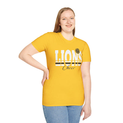 Lions Cheer Unisex Softstyle T-Shirt - Perfect for Game Day and Spirit Wear