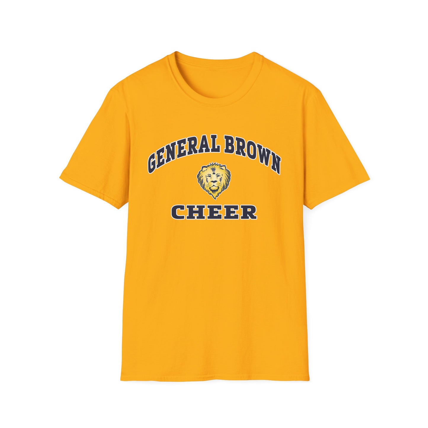 General Brown Cheer Unisex Softstyle T-Shirt - Perfect for School Spirit and Team Support