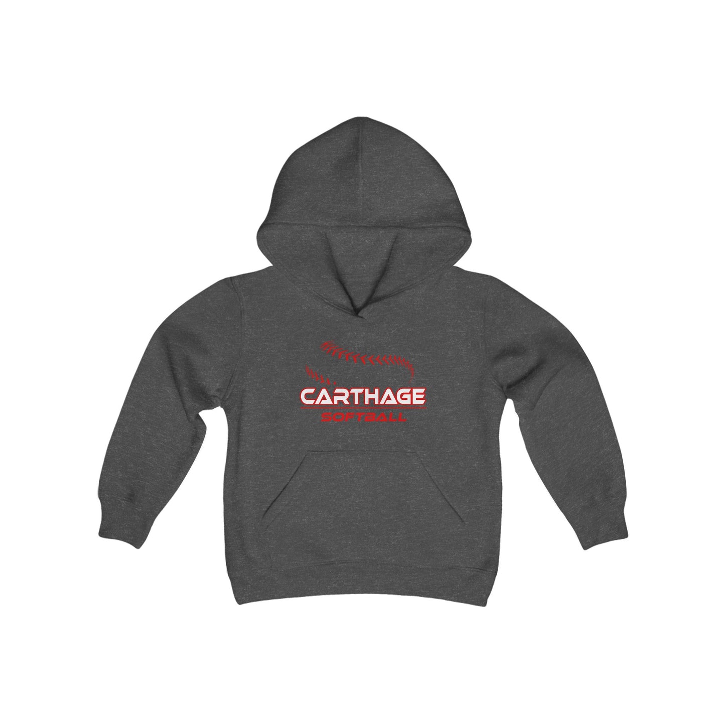 Carthage Softball Youth Hooded Sweatshirt - Comfortable & Stylish for Young Athletes