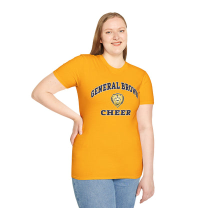 General Brown Cheer Unisex Softstyle T-Shirt - Perfect for School Spirit and Team Support