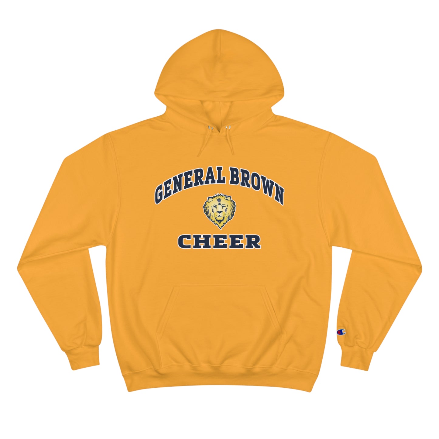 General Brown Cheer Champion Hoodie - Vintage Style Athleisure Wear