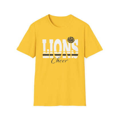 Lions Cheer Unisex Softstyle T-Shirt - Perfect for Game Day and Spirit Wear