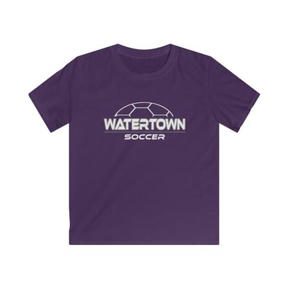 Watertown Soccer Kids Softstyle Tee - Gray Youth T-Shirt for Young Athletes