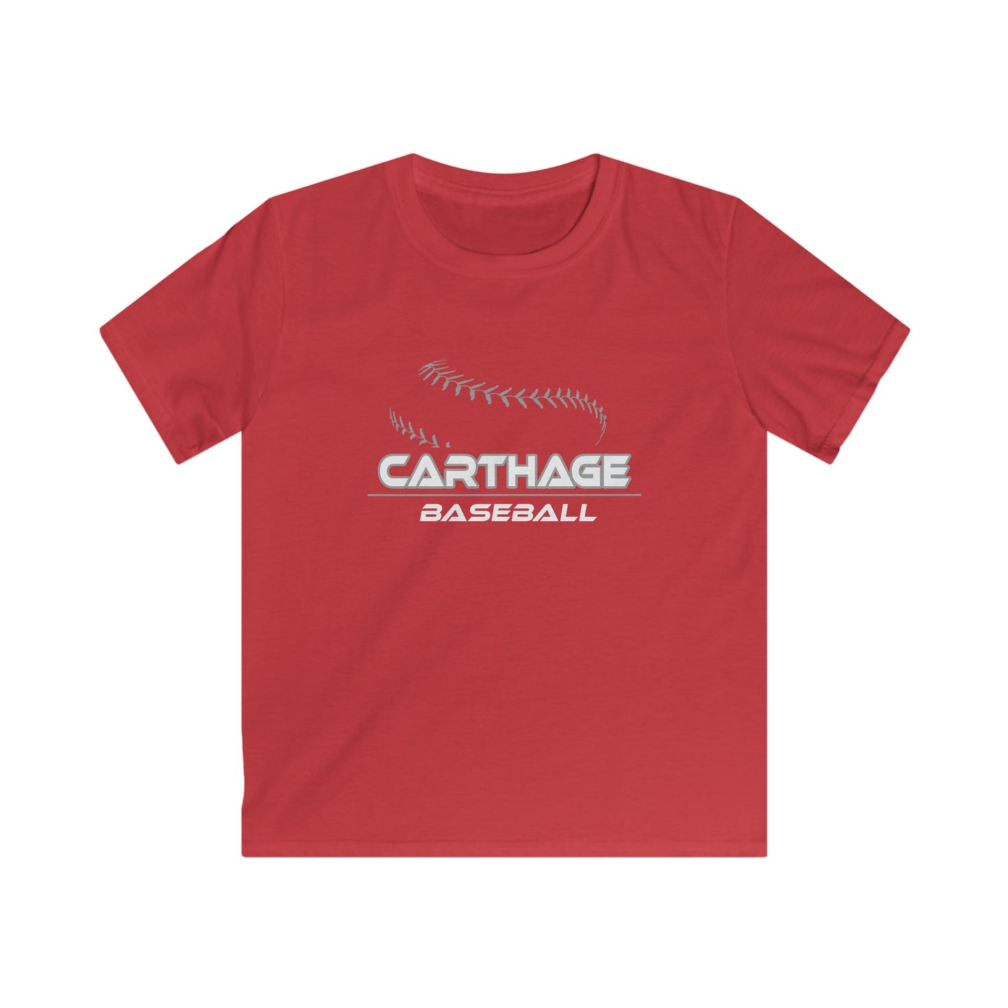 Carthage Baseball Kids Softstyle Tee – Perfect for Young Athletes