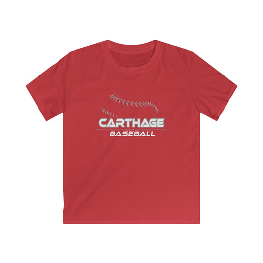 Carthage Baseball Kids Softstyle Tee – Perfect for Young Athletes