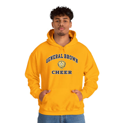 General Brown Cheer Unisex Hooded Sweatshirt - Comfortable Spirit Wear for Fans and Athletes