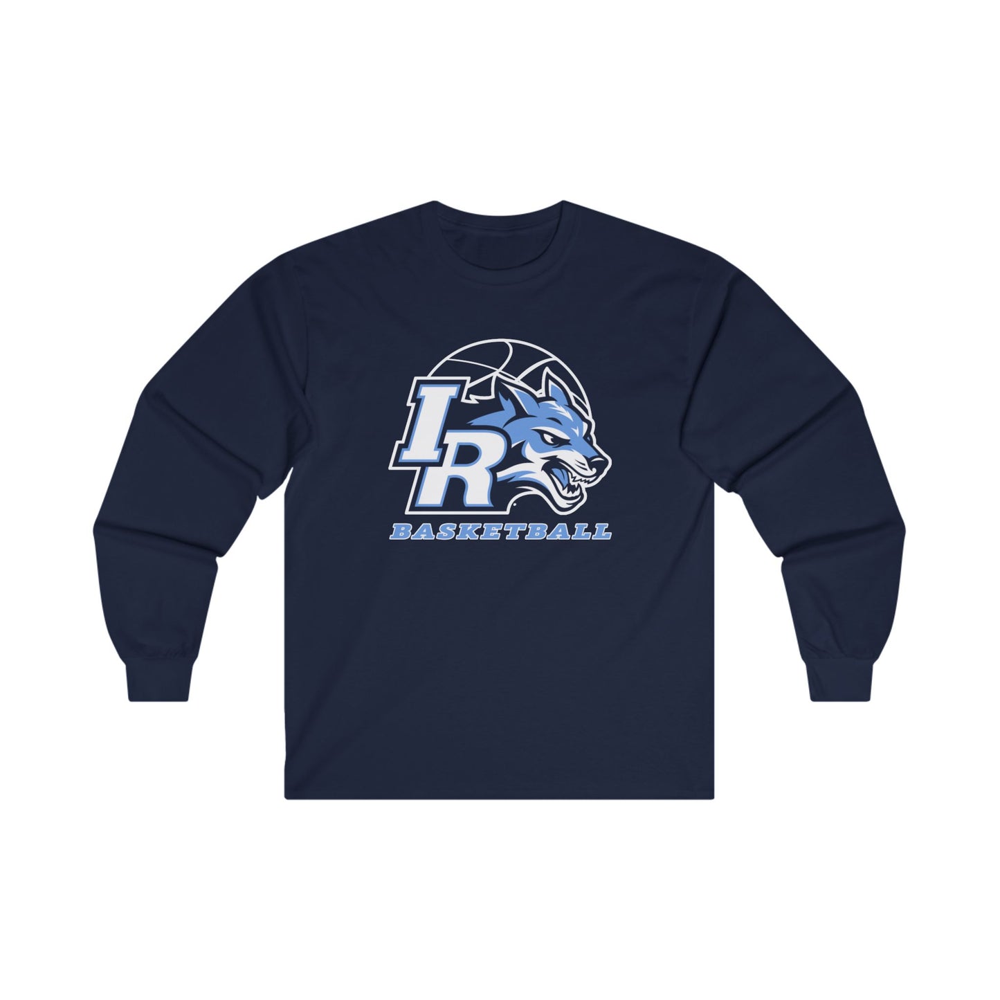 Personalized Basketball Long Sleeve Tee - Gildan