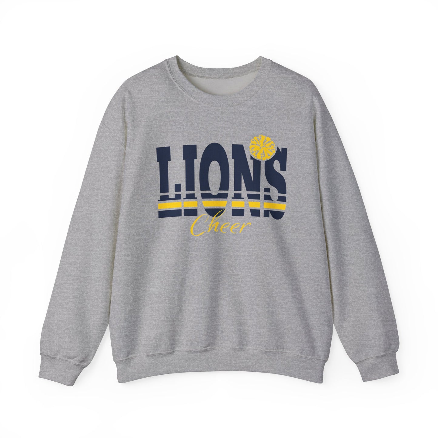 Lions Cheer Unisex Crewneck Sweatshirt - Comfortable Sports Apparel