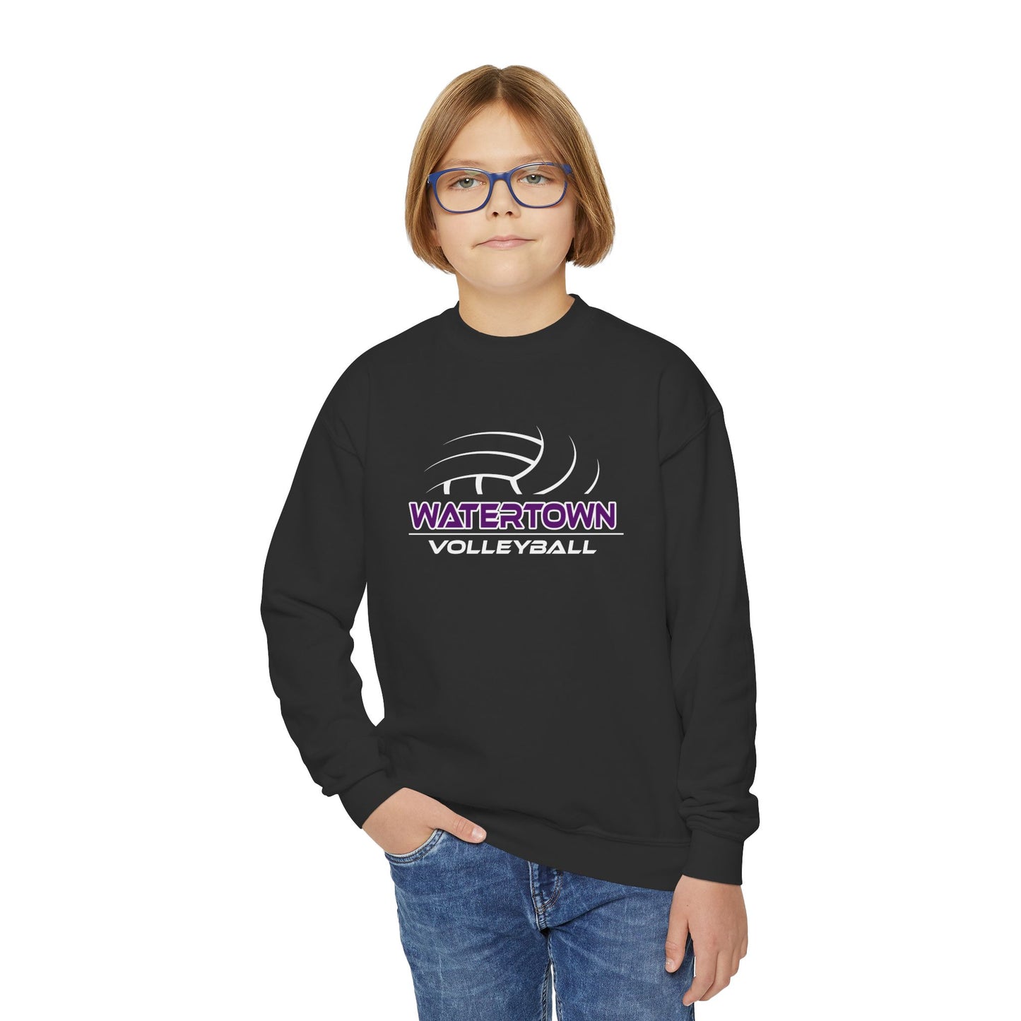 Watertown Volleyball Youth Crewneck Sweatshirt - Comfortable Sportswear for Young Athletes