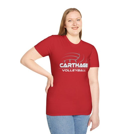 Carthage Volleyball Unisex Softstyle T-Shirt - Sporty Tee for Team Spirit