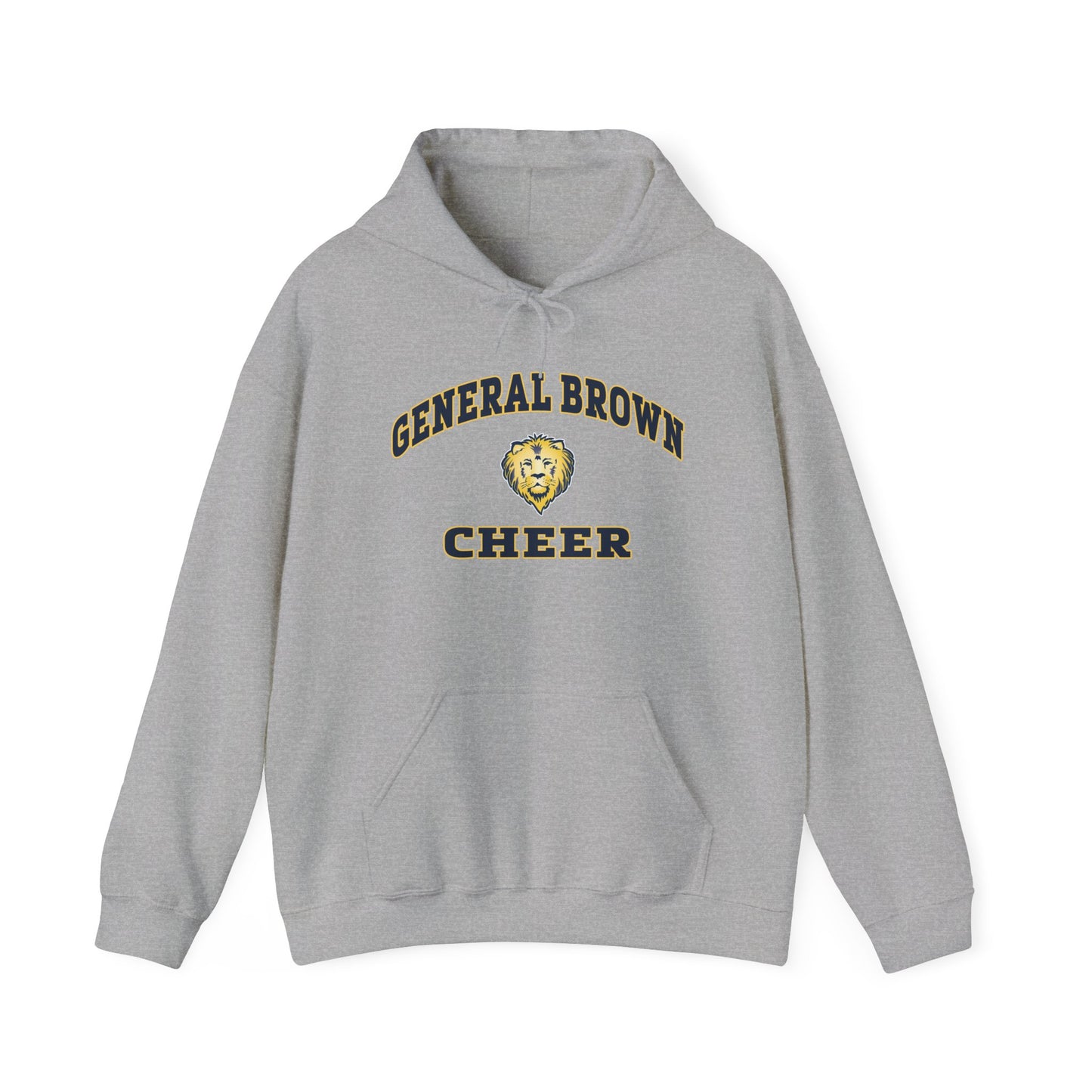 General Brown Cheer Unisex Hooded Sweatshirt - Comfortable Spirit Wear for Fans and Athletes