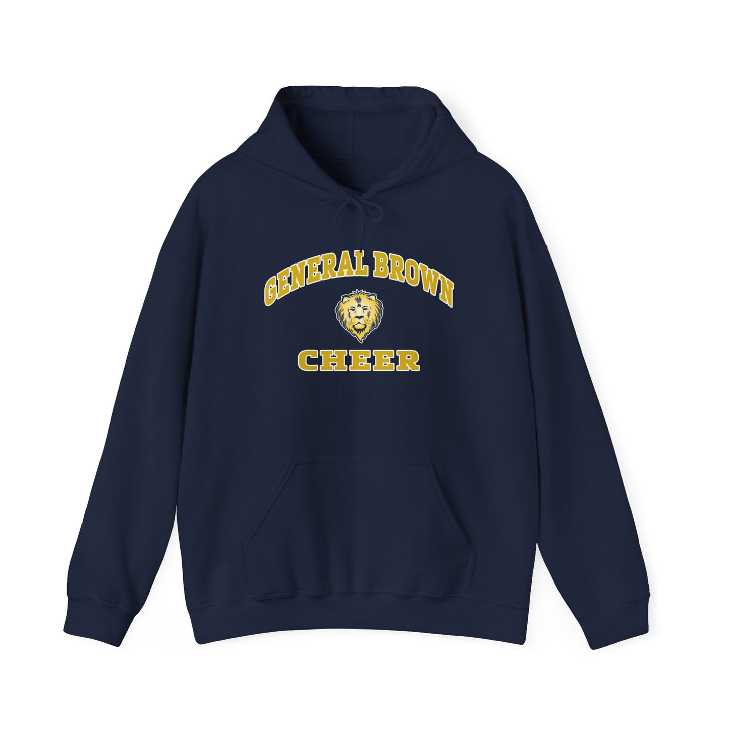 General Brown Cheer Unisex Hooded Sweatshirt - Comfortable Spirit Wear for Fans and Athletes