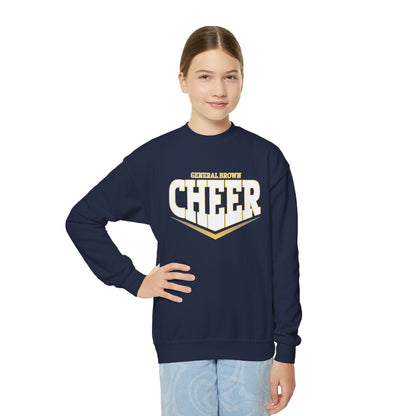 Cheerleader Youth Crewneck Sweatshirt | Personalized Cheer Design for Spirit Wear