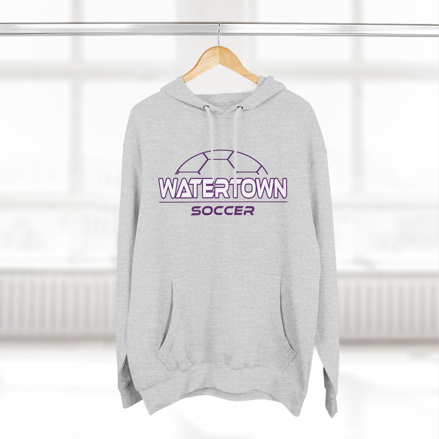 Watertown Soccer Three-Panel Fleece Hoodie - Cozy Team Spirit Wear