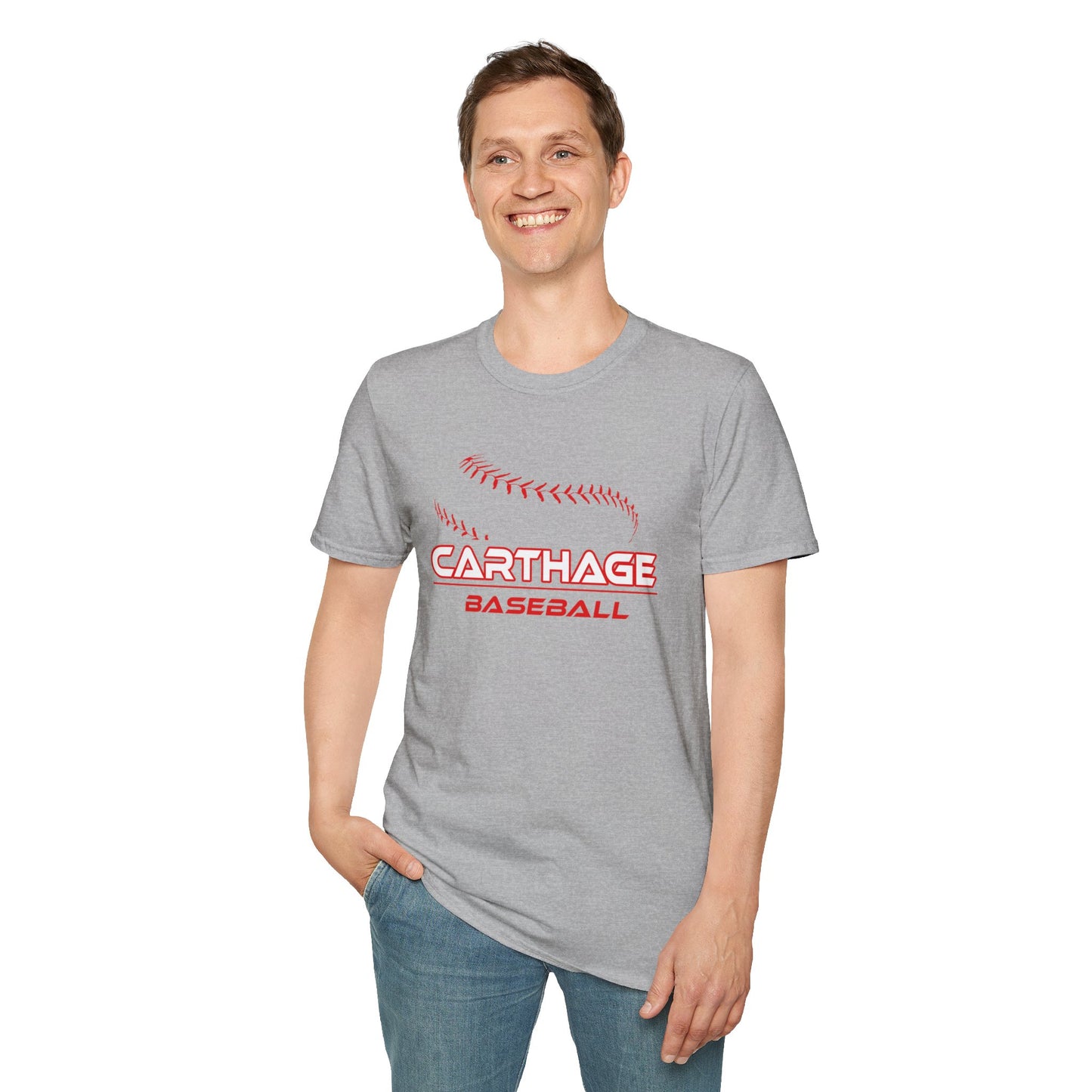 Carthage Baseball Unisex Softstyle T-Shirt - Comfortable Sports Tee for Fans