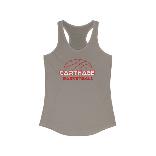 Carthage Basketball Women's Racerback Tank - Perfect for Sports and Fitness