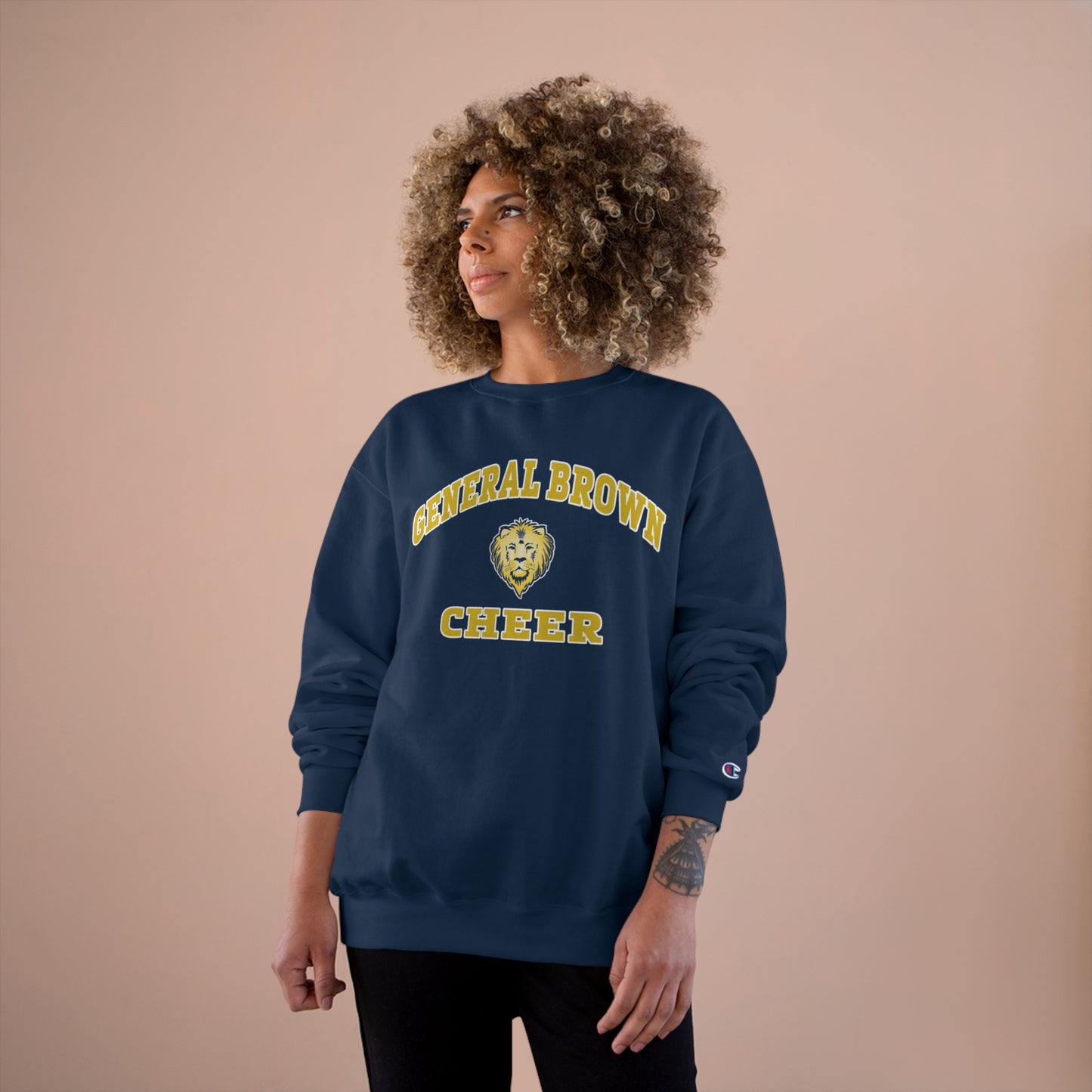 General Brown Cheer Sweatshirt - Cozy Champion Apparel for Fans