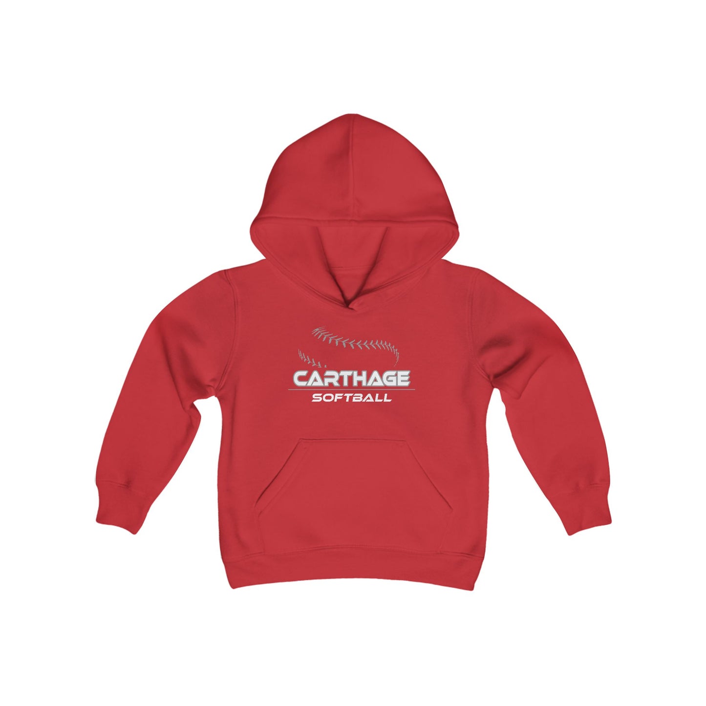 Carthage Softball Youth Hooded Sweatshirt - Comfortable & Stylish for Young Athletes