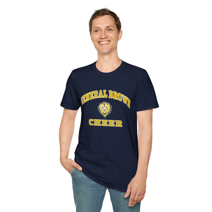 General Brown Cheer Unisex Softstyle T-Shirt - Perfect for School Spirit and Team Support