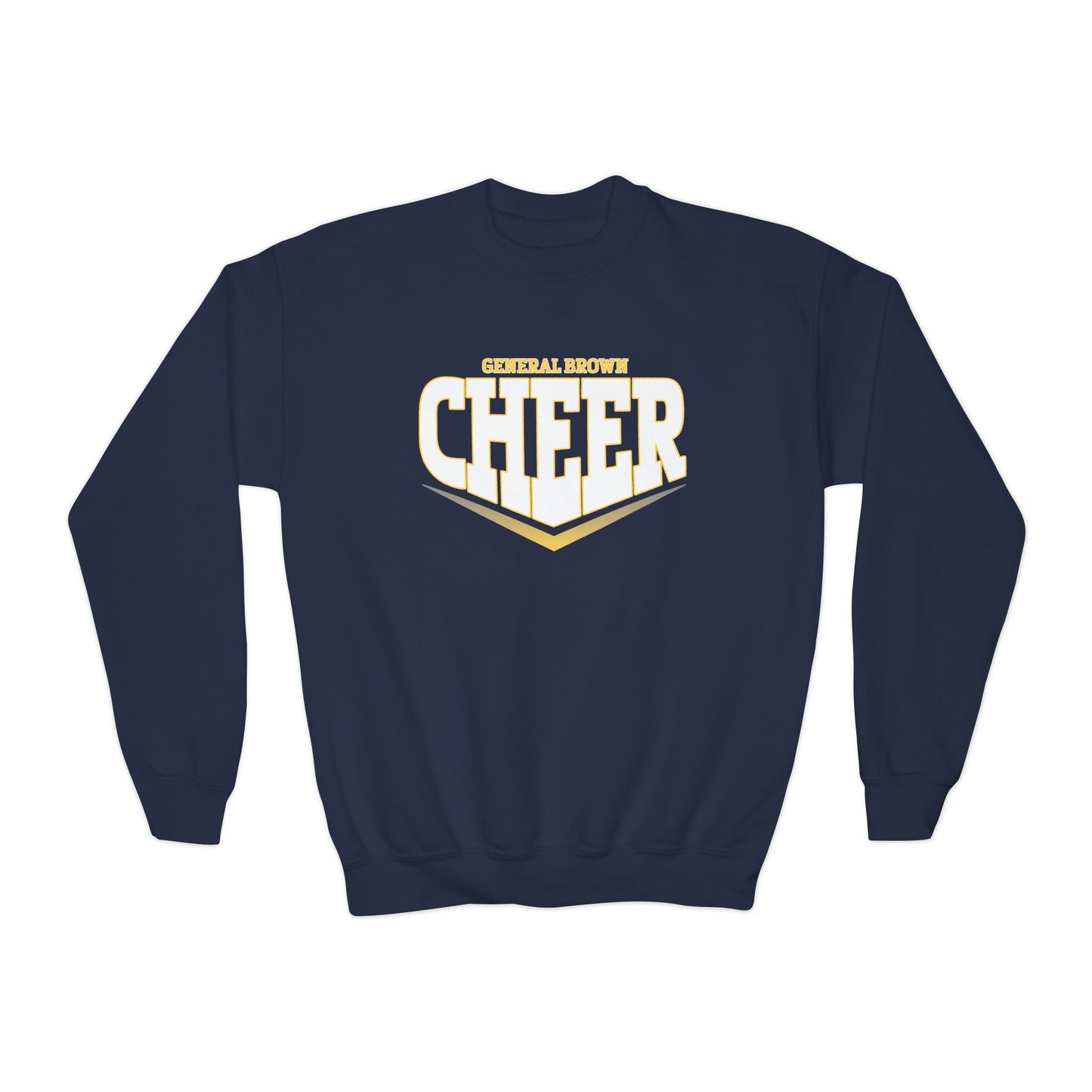 Cheerleader Youth Crewneck Sweatshirt | Personalized Cheer Design for Spirit Wear