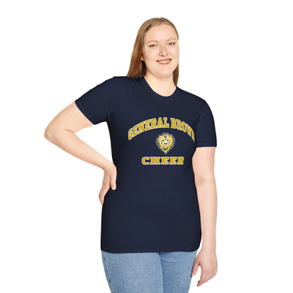 General Brown Cheer Unisex Softstyle T-Shirt - Perfect for School Spirit and Team Support