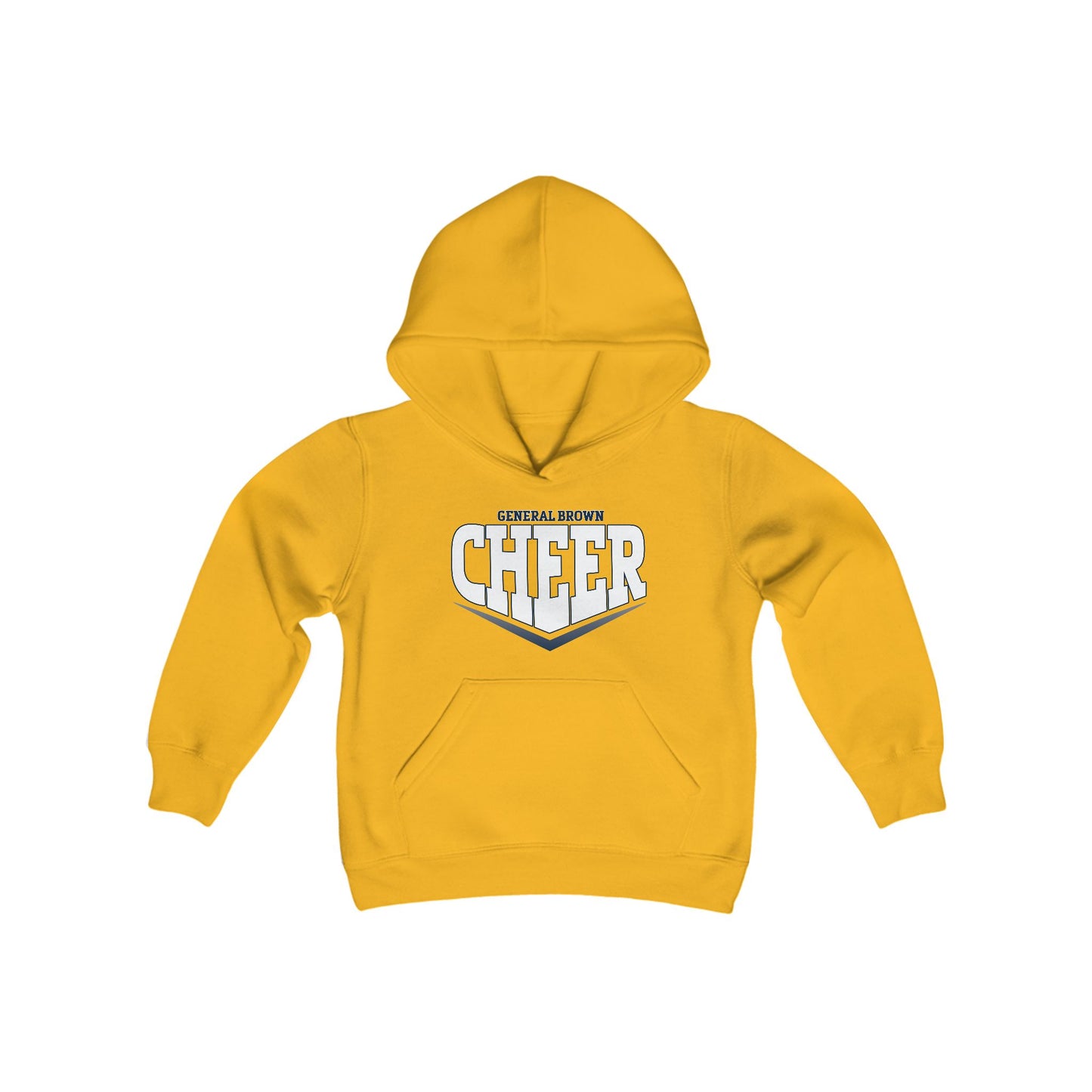 Youth Cheer Hoodie - General Brown Cheer Sweatshirt