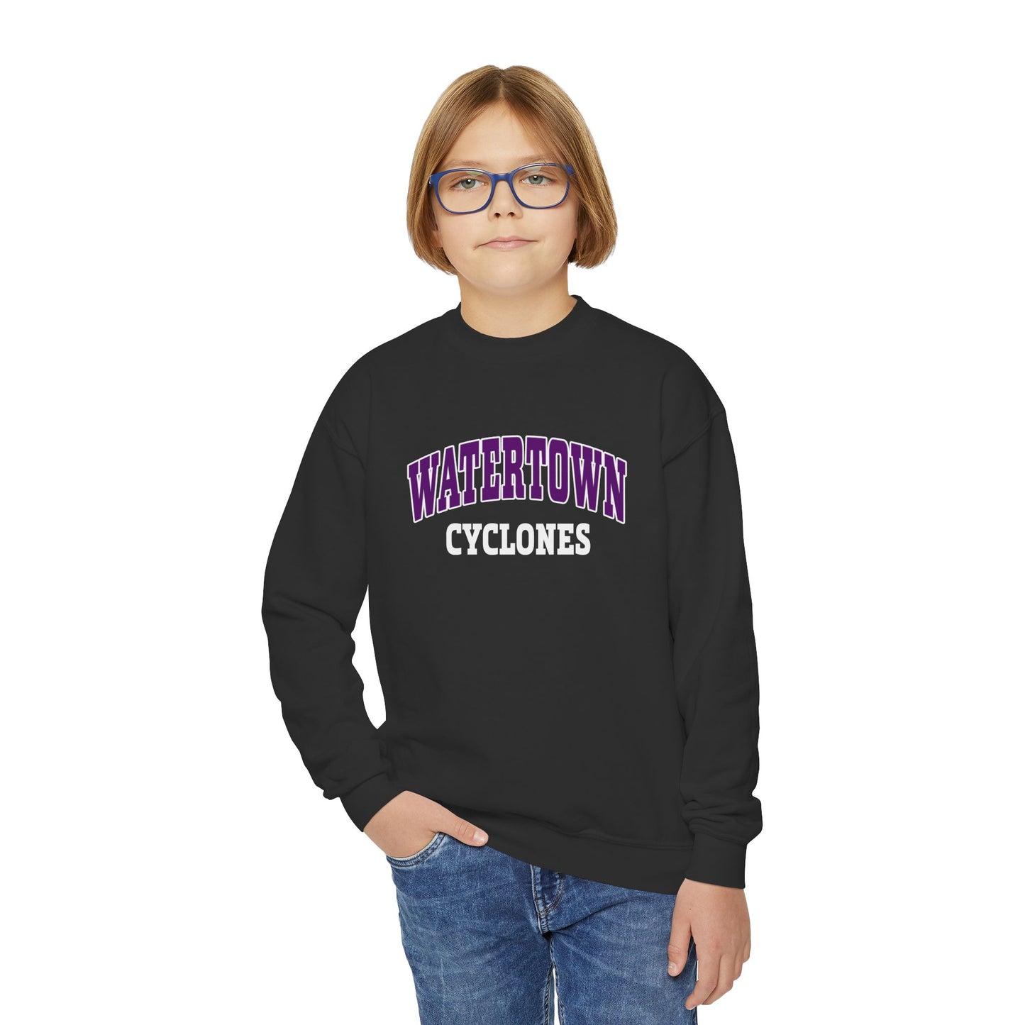 Watertown Cyclones Youth Crewneck Sweatshirt - Comfortable and Stylish Gift for Young Fans