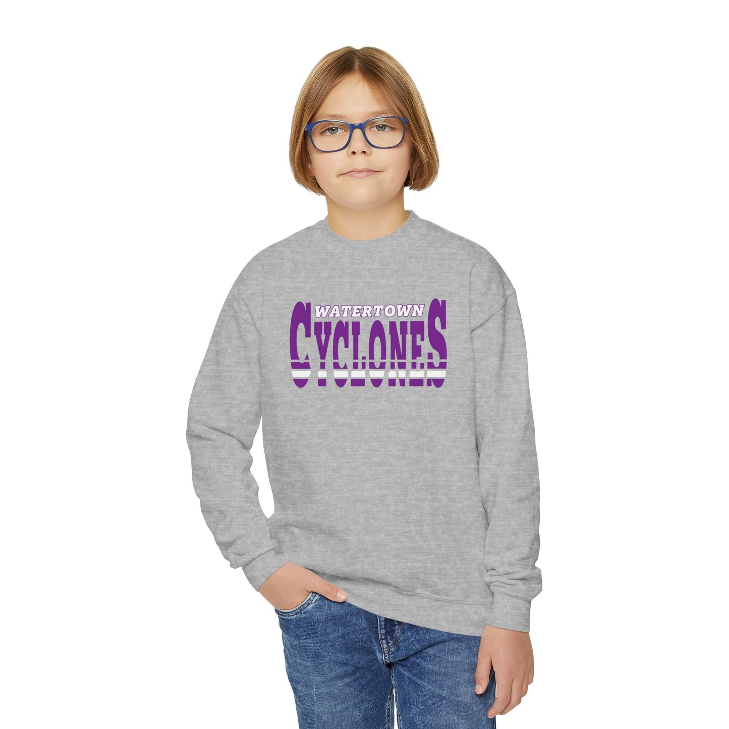 Watertown Cyclones Youth Crewneck Sweatshirt - Stylish Team Spirit Apparel