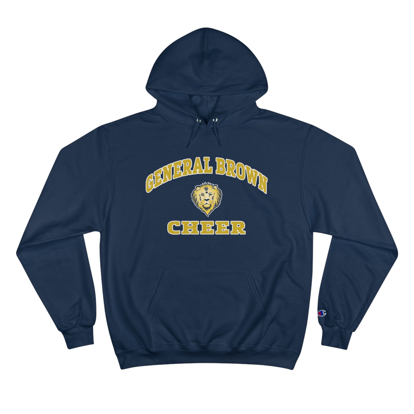 General Brown Cheer Champion Hoodie - Vintage Style Athleisure Wear