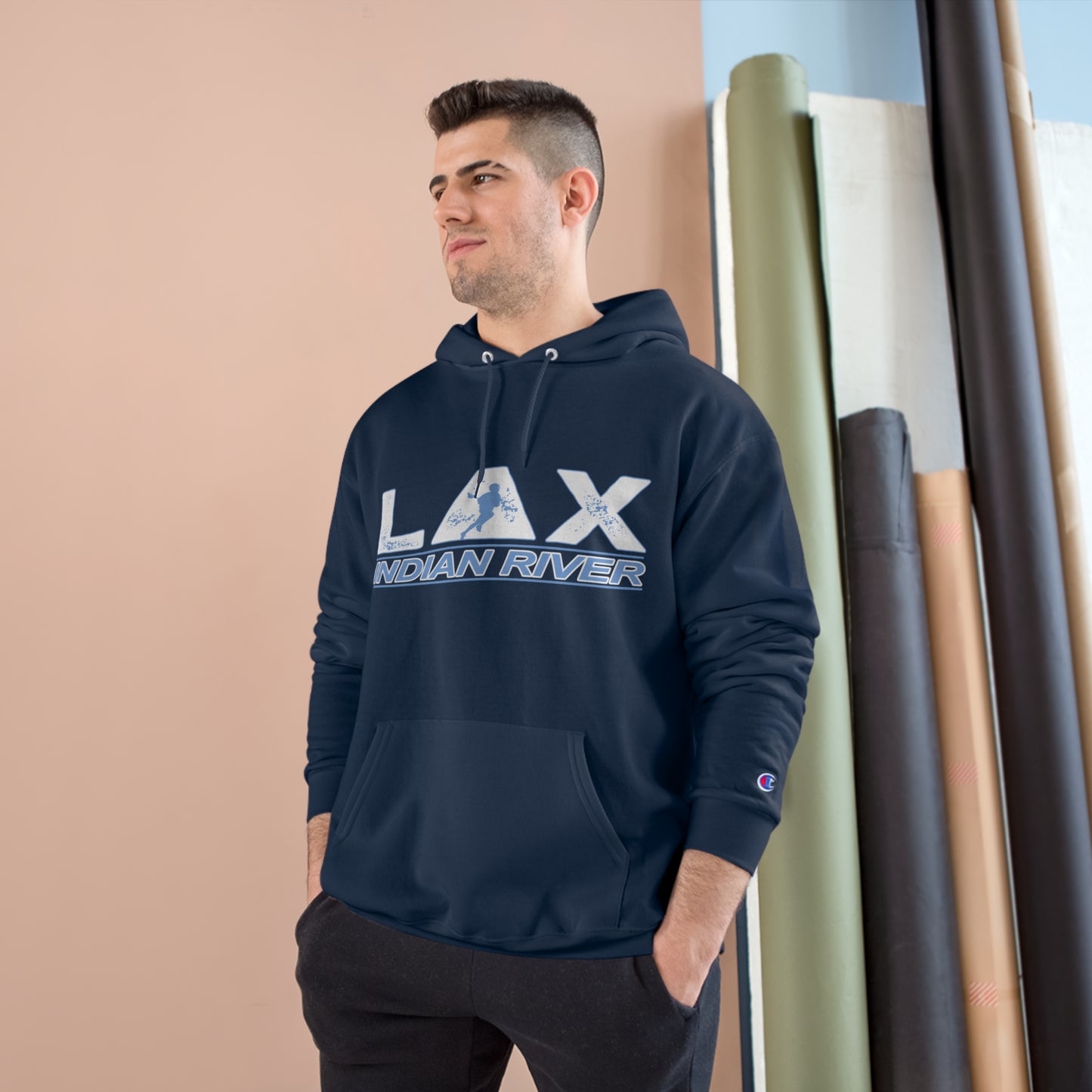 LAX Indian River Champion Hoodie - Cozy Comfort for Travel Enthusiasts