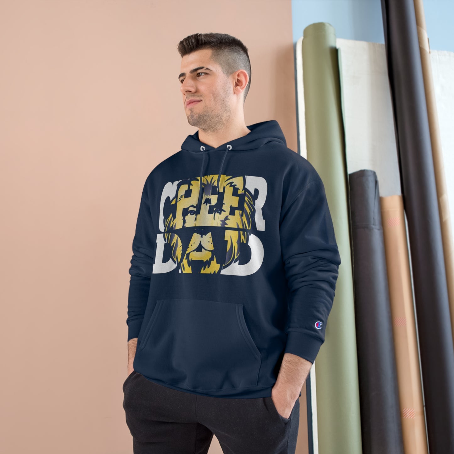 Comfortable Lion Dad Champion Hoodie - Perfect Gift for Father's Day