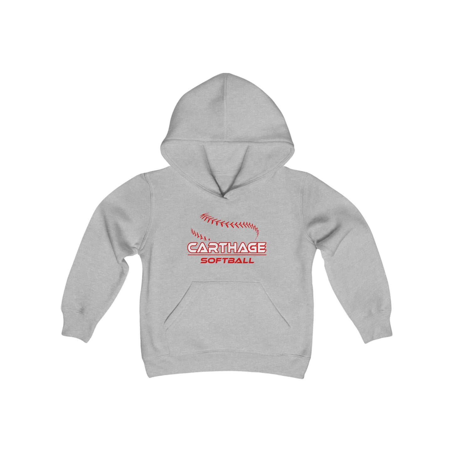 Carthage Softball Youth Hooded Sweatshirt - Comfortable & Stylish for Young Athletes