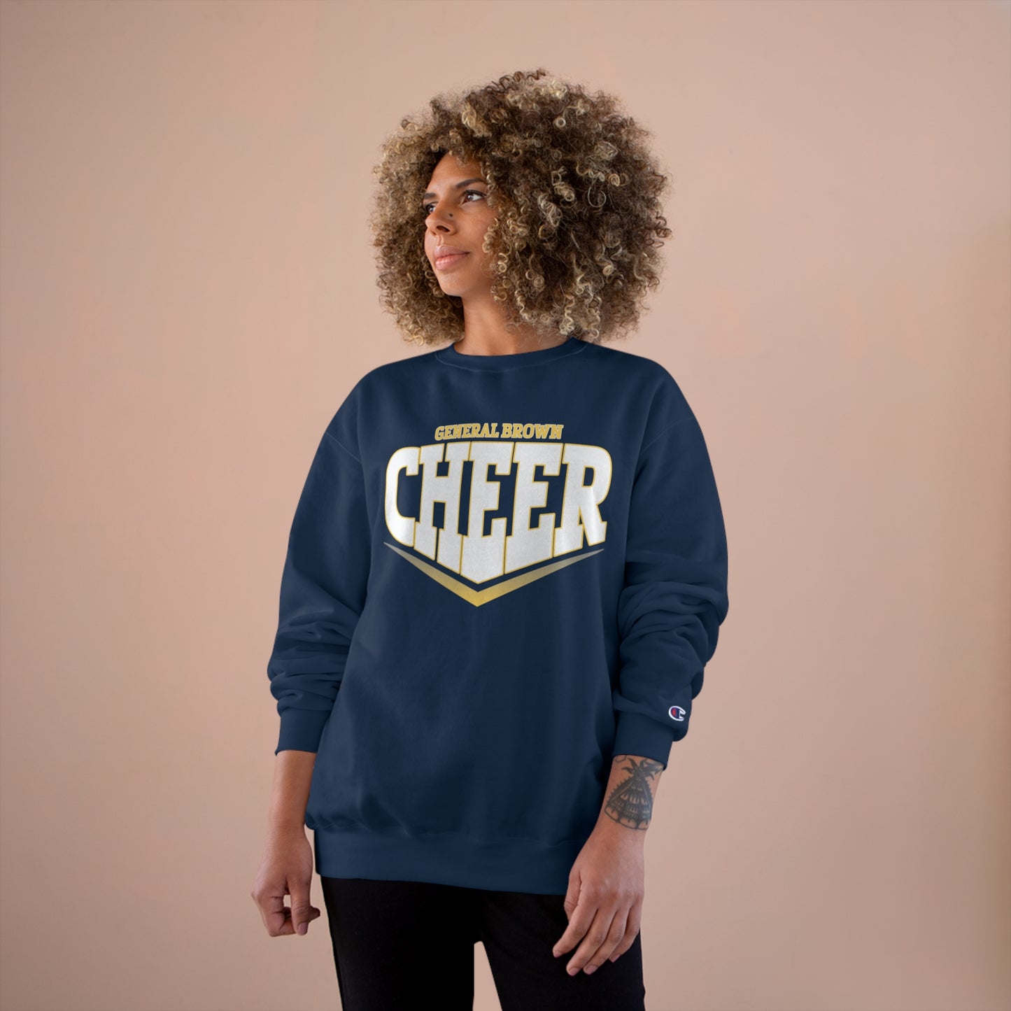 General Brown Cheer Champion Sweatshirt - Comfortable Sportswear for Fans