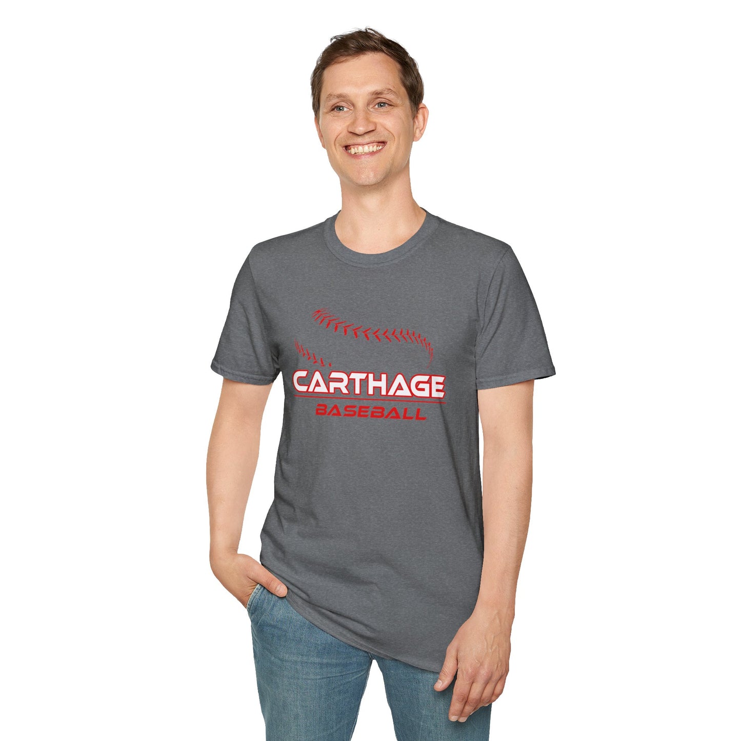 Carthage Baseball Unisex Softstyle T-Shirt - Comfortable Sports Tee for Fans