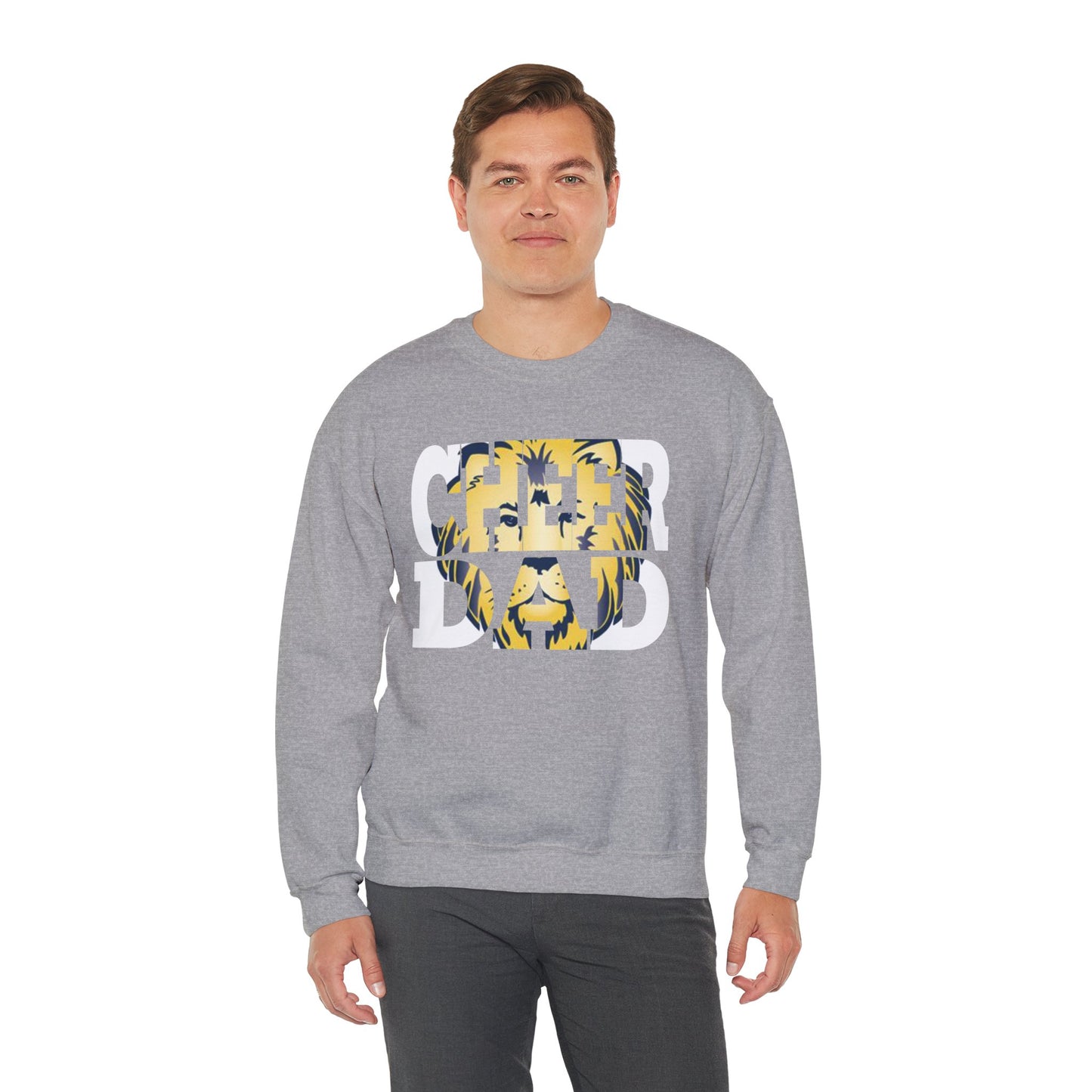 Cool Dad Lion Graphic Crewneck Sweatshirt - Unisex Heavy Blend™