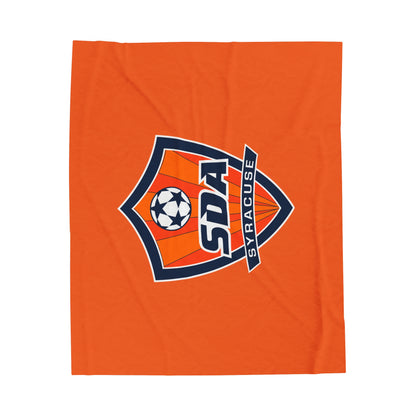 SDA Syracuse Soccer Velveteen Plush Blanket - Warm & Cozy Team Spirit Throw