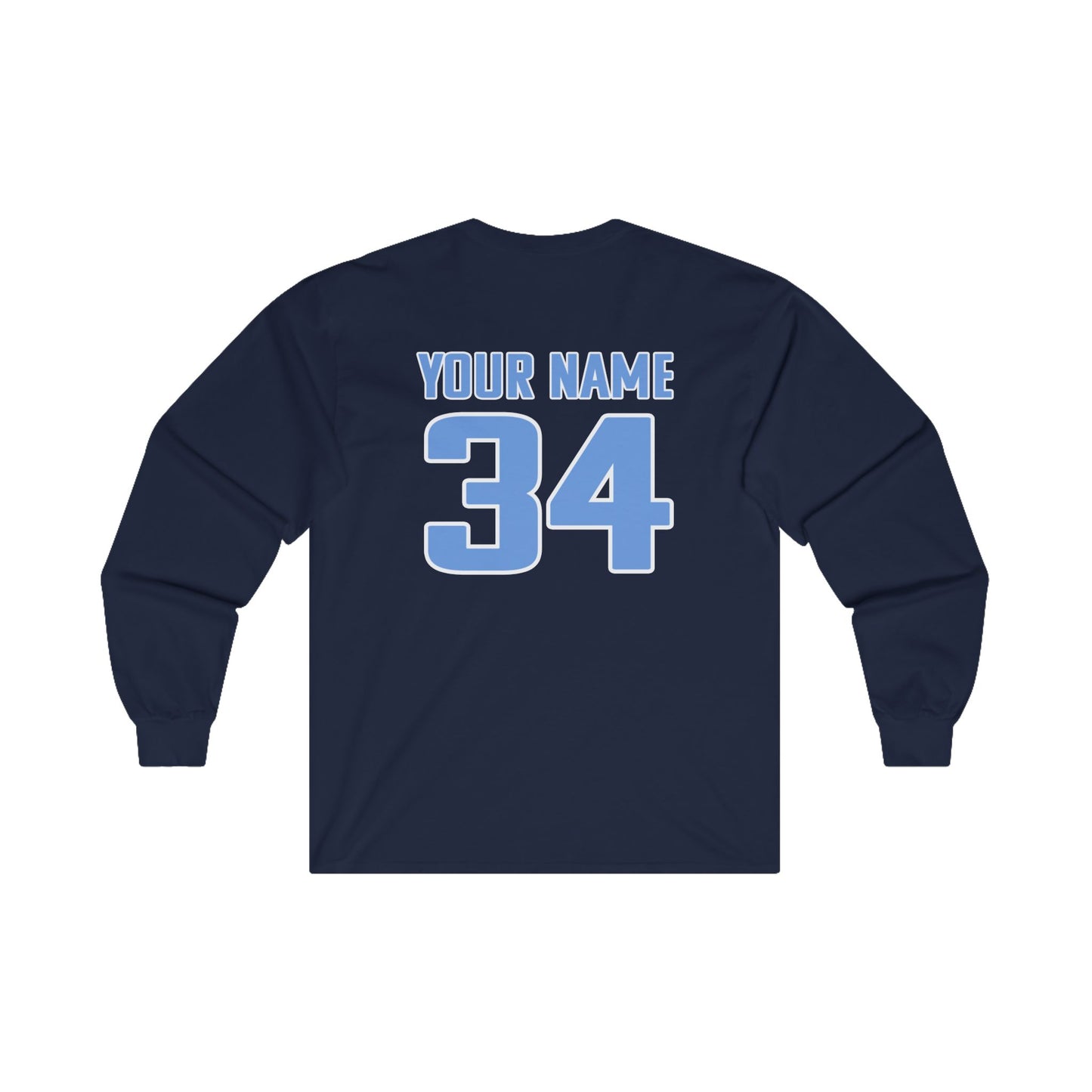 Personalized Basketball Long Sleeve Tee - Gildan