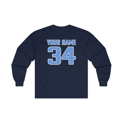 Personalized Basketball Long Sleeve Tee - Gildan