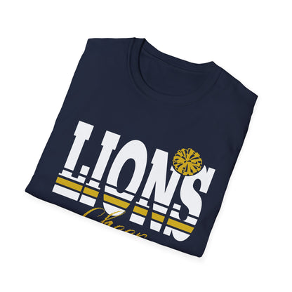 Lions Cheer Unisex Softstyle T-Shirt - Perfect for Game Day and Spirit Wear