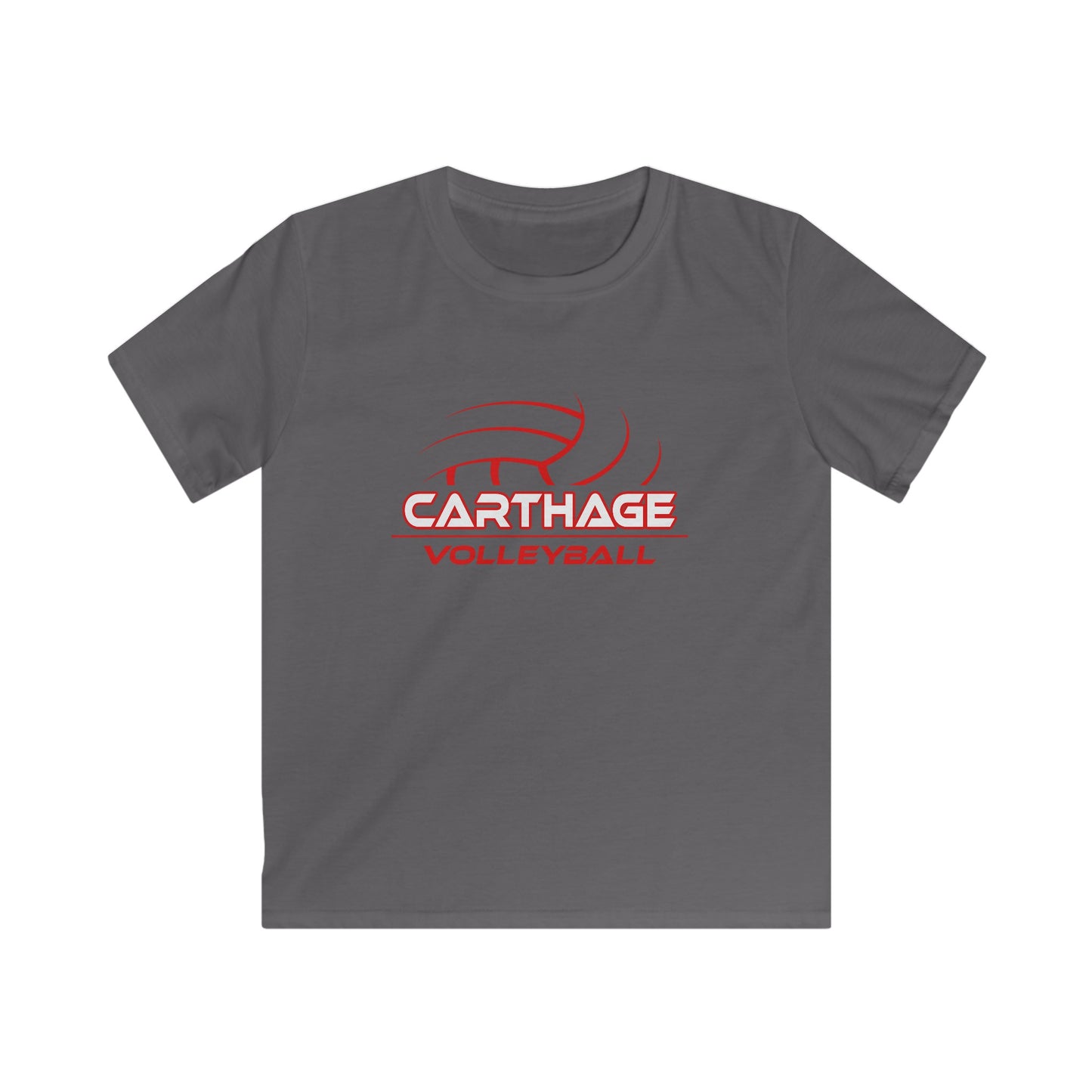 Carthage Volleyball Kids Softstyle Tee - Perfect for Young Athletes