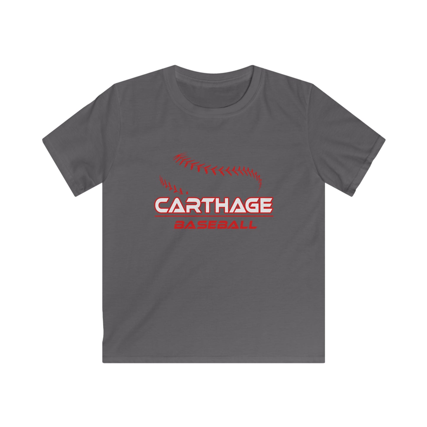 Carthage Baseball Kids Softstyle Tee – Perfect for Young Athletes