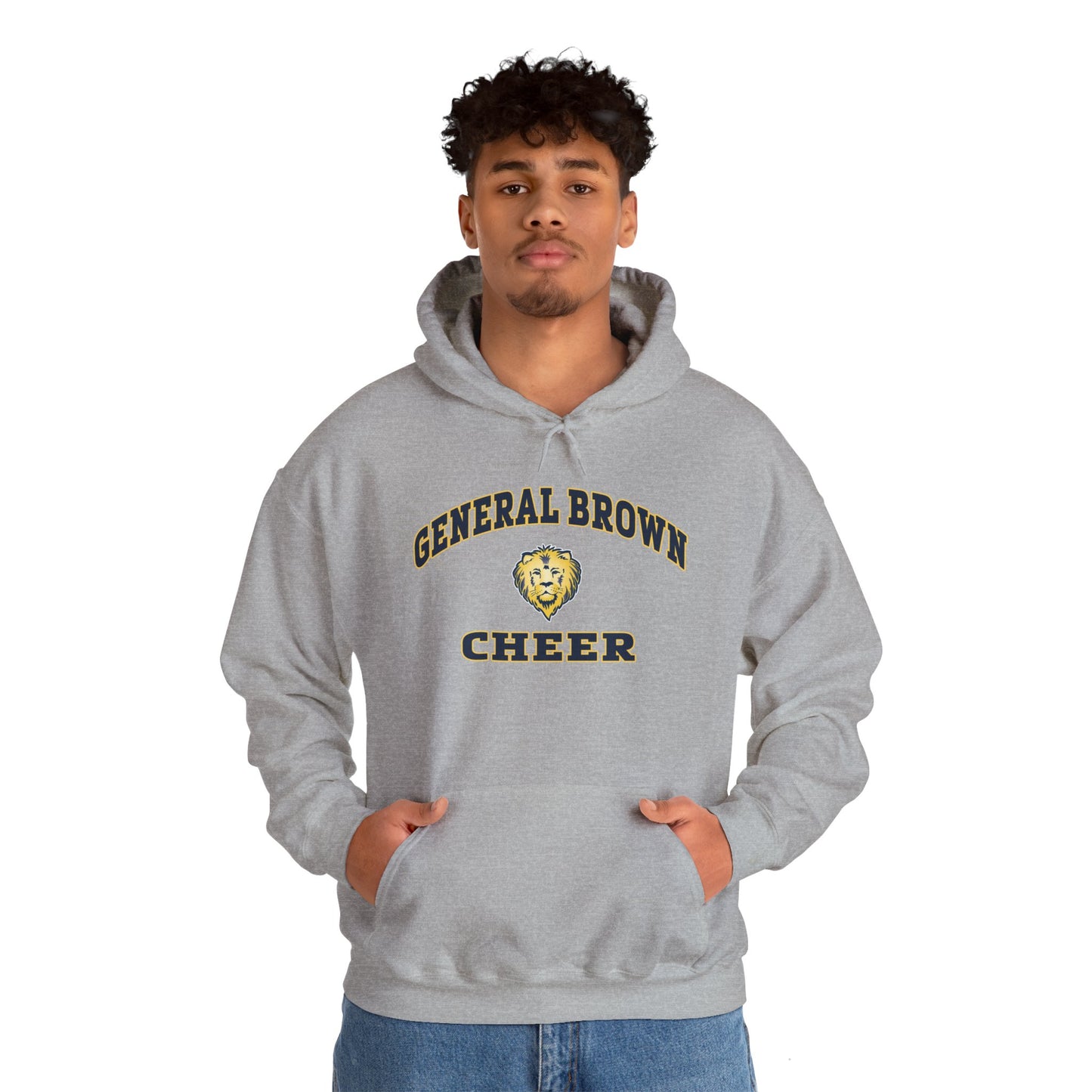 General Brown Cheer Unisex Hooded Sweatshirt - Comfortable Spirit Wear for Fans and Athletes