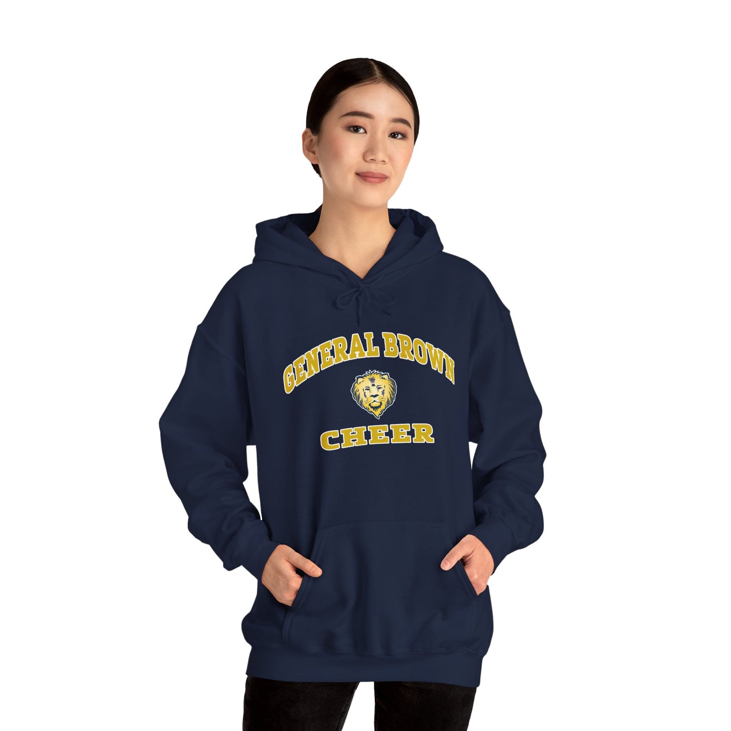 General Brown Cheer Unisex Hooded Sweatshirt - Comfortable Spirit Wear for Fans and Athletes