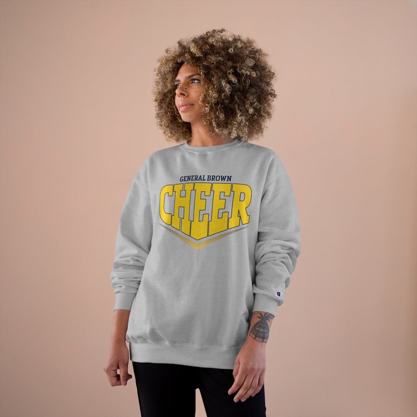 General Brown Cheer Champion Sweatshirt - Comfortable Sportswear for Fans