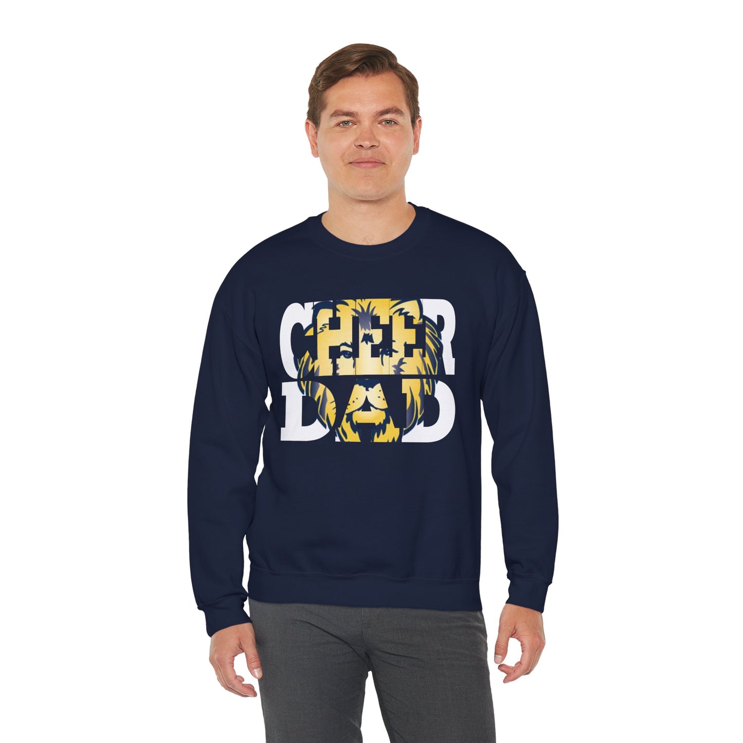 Cool Dad Lion Graphic Crewneck Sweatshirt - Unisex Heavy Blend™