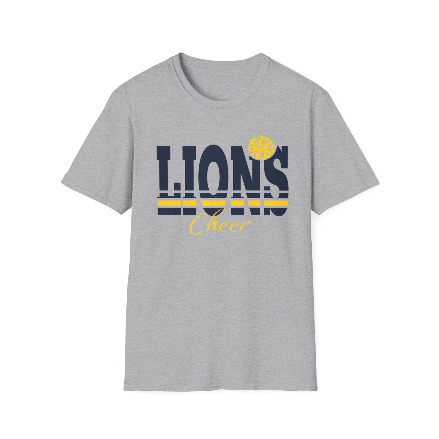 Lions Cheer Unisex Softstyle T-Shirt - Perfect for Game Day and Spirit Wear